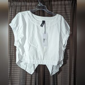 NWT Bobi LA Boatneck Top  Split Open back Revolve